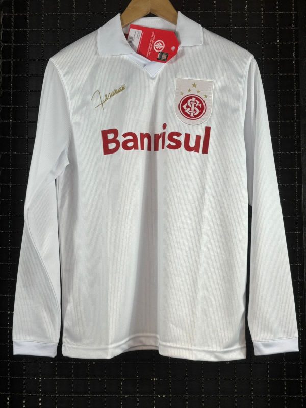 Camisa Internacional Mundial de Clubes 2006 Fernandão branca mangas longas licenciada