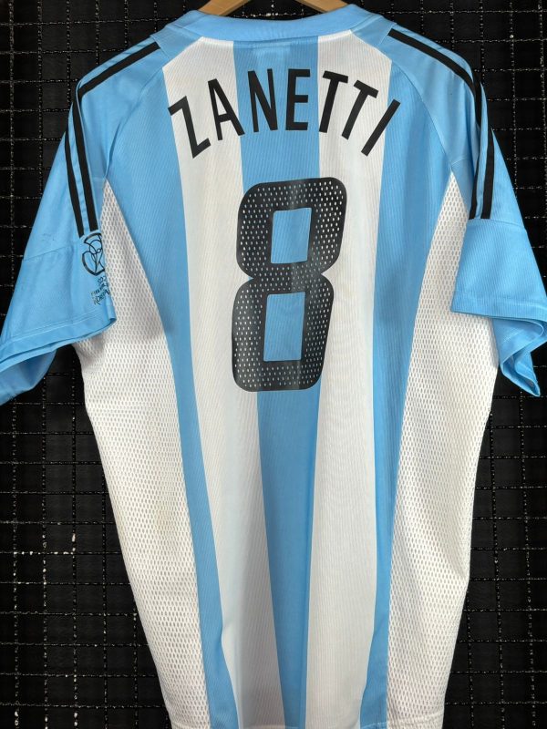 Camisa Argentina Adidas 2002 Copa do Mundo Javier Zanetti - Imagem 2