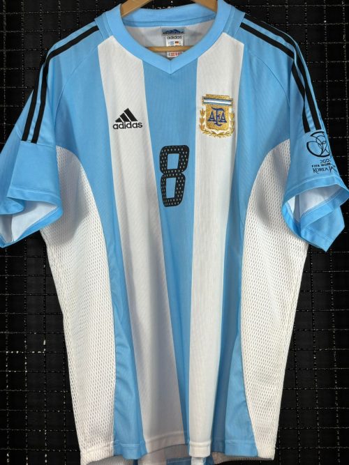 Camisa Argentina Adidas 2002 Copa do Mundo Javier Zanetti