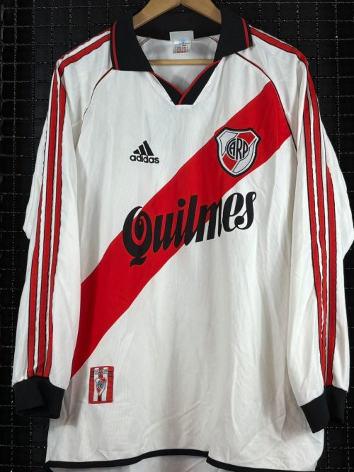 Camisa River Plate Adidas 2000 Ariel Ortega mangas longas