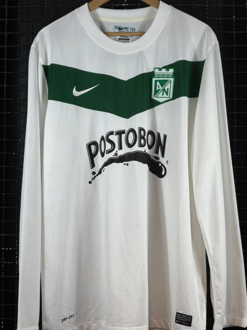 Camisa Atlético Nacional Nike 2013 terceiro uniforme branca mangas longas