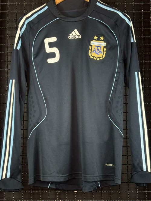 Camisa Argentina Adidas 2007 Fernando Gago mangas longas