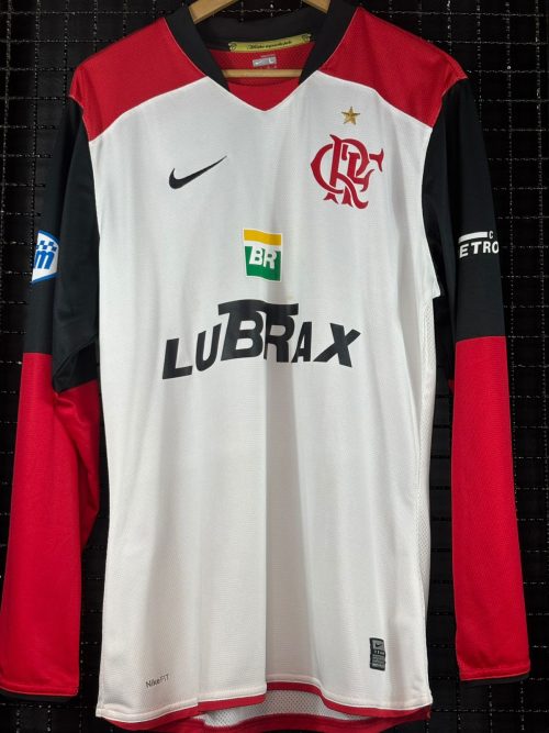Camisa Flamengo Nike 2008 branca mangas longas