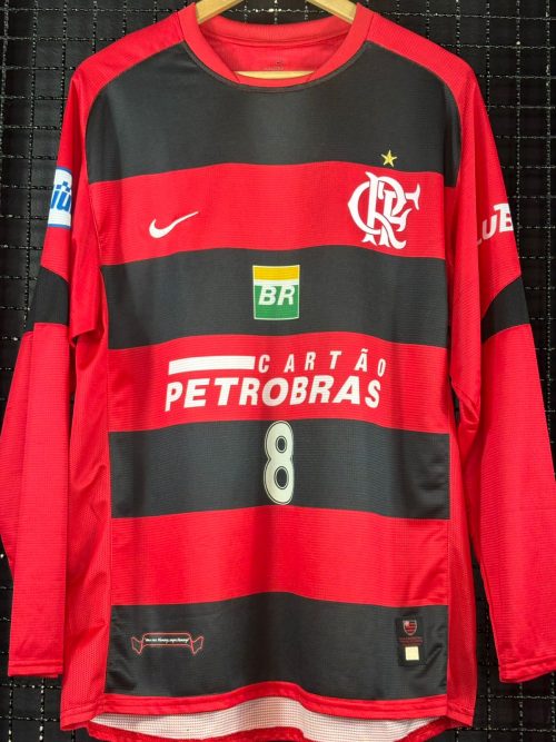 Camisa Flamengo Nike 2007 Claiton mangas longas