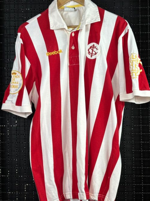 Camisa Internacional Reebok centenário listrada retrô