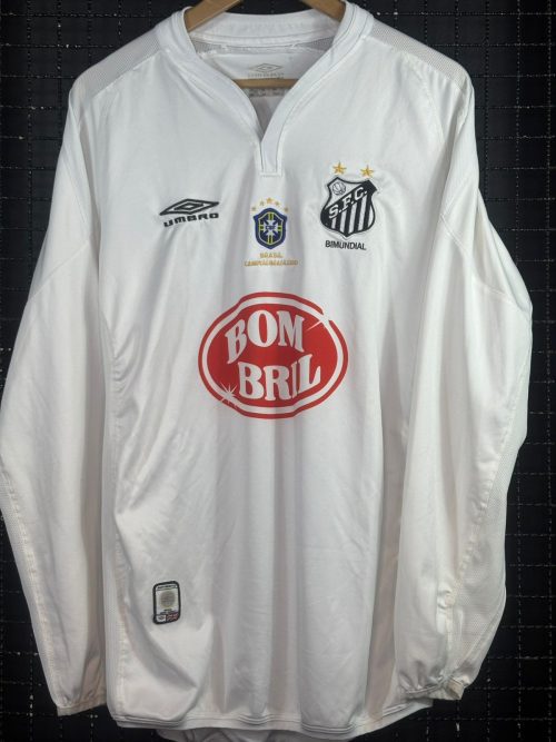 Camisa Santos Umbro 2003 mangas longas branca
