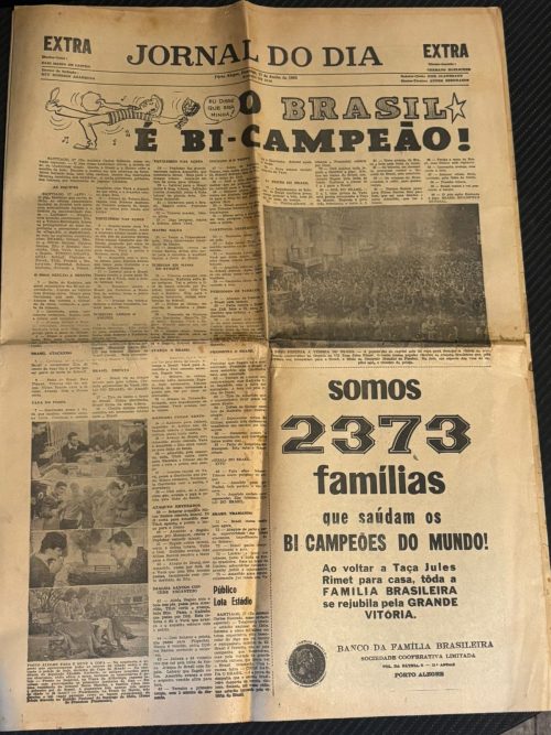 Jornal Do Dia Brasil bicampeão da Copa do Mundo 1962