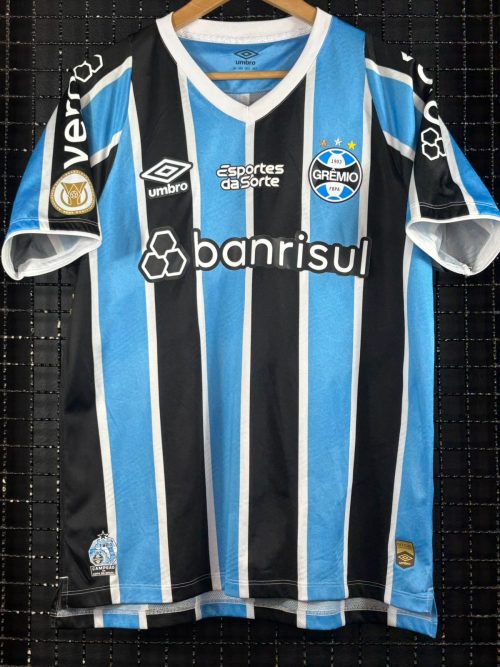 Camisa Grêmio Umbro 2024 Kannemann tricolor Brasileirão
