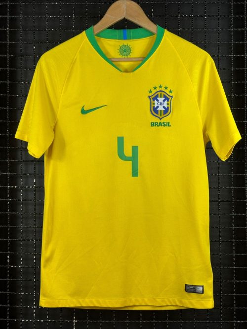 Camisa Brasil Nike 2018 Geromel amarela