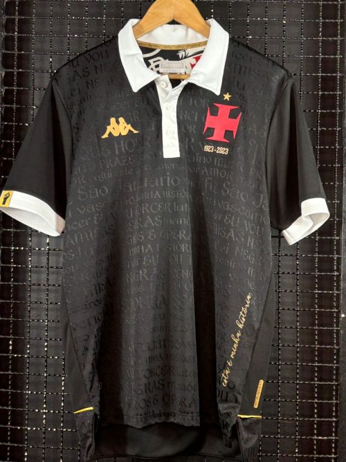 Camisa Vasco da Gama Kappa 2023 Payet 100 anos camisas negras