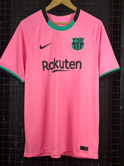 Camisa Barcelona Nike 2020 terceiro uniforme rosa