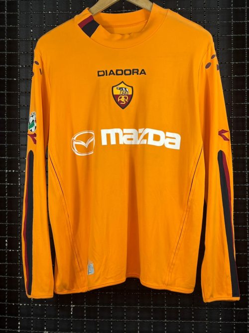 Camisa Roma Diadora 2003 Emerson terceiro uniforme mangas longas