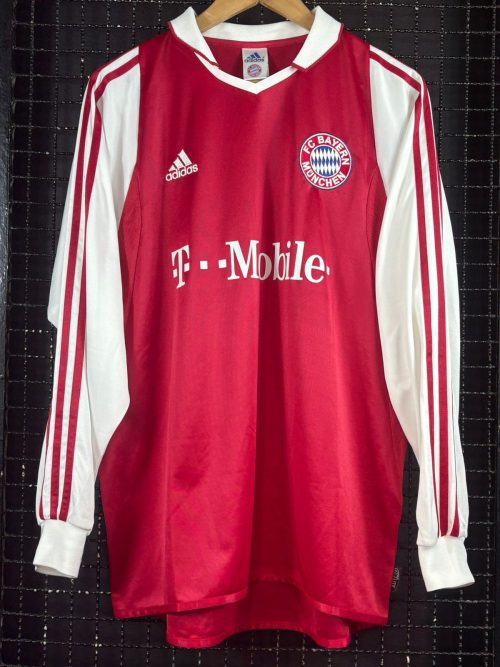 Camisa Bayern de Munique Adidas 2003 Zé Roberto mangas longas