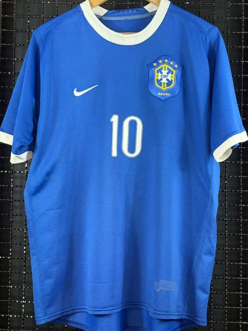 Camisa Brasil Nike 2006 Ronaldinho Gaúcho azul