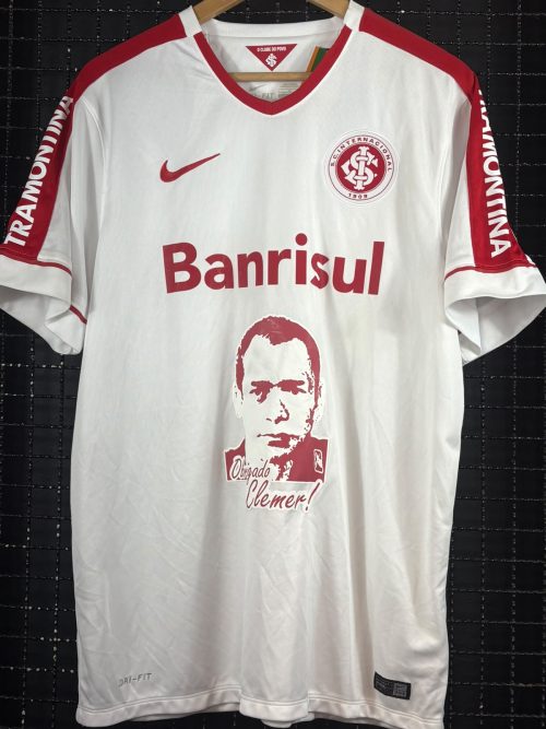 Camisa Internacional Nike 2014 branca Obrigado Clemer