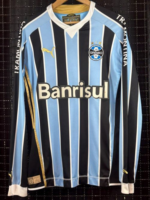 Camisa Grêmio Puma 2009 Libertadores da América mangas longas autografada Danrlei