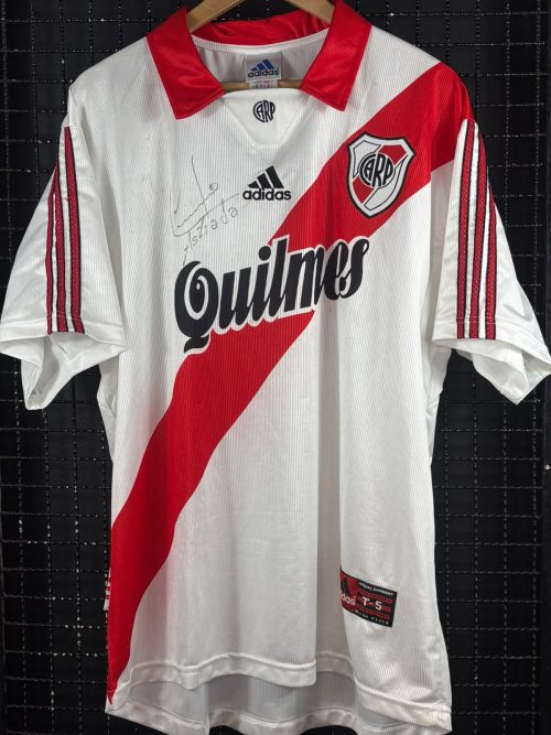 Camisa River Plate Adidas 1999 Leonardo Astrada autografada
