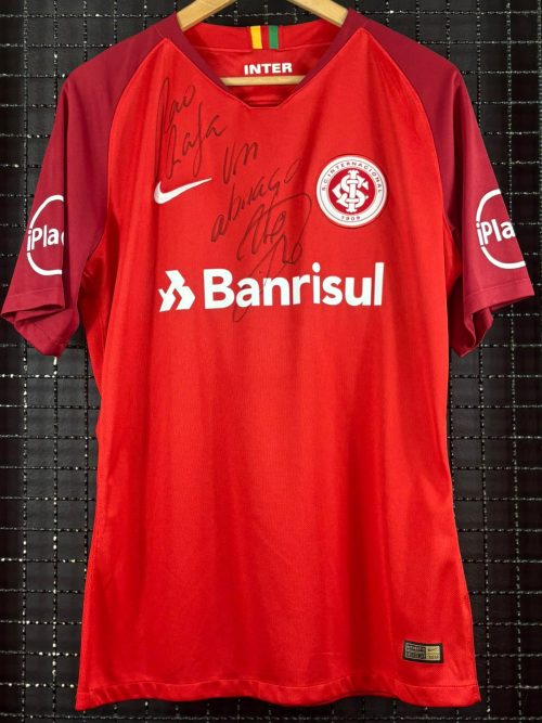 Camisa Internacional Nike 2018 Dalessandro vermelha autografada