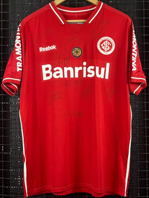 Camisa Internacional Reebok 2011 Dalessandro autografada elenco
