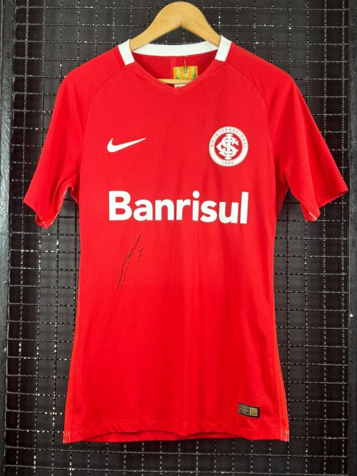 Camisa Internacional Nike 2016 Nico Lopez autografada
