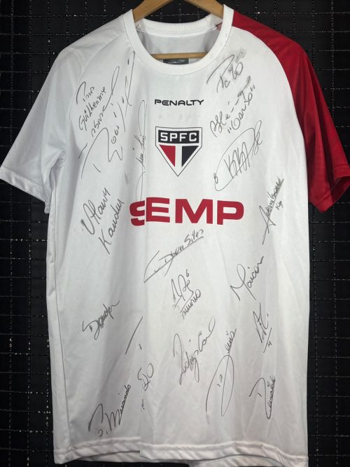 Camisa São Paulo Penalty treino autografada