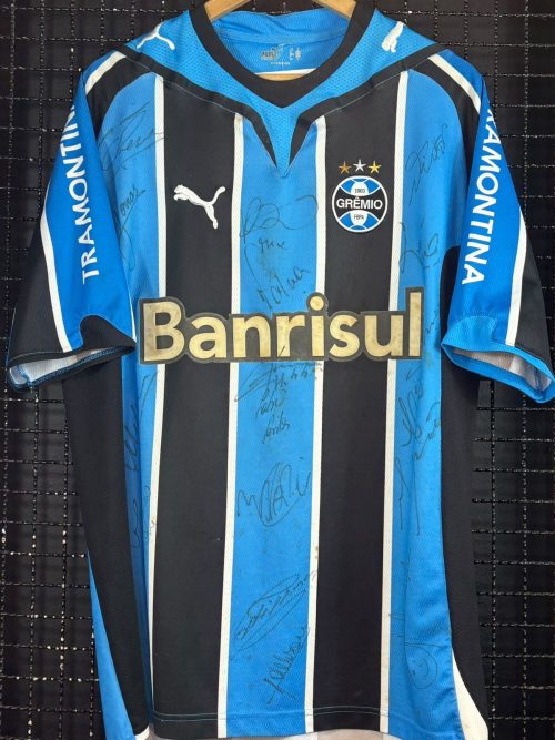 Camisa Grêmio Puma 2009 Tcheco autografada elenco