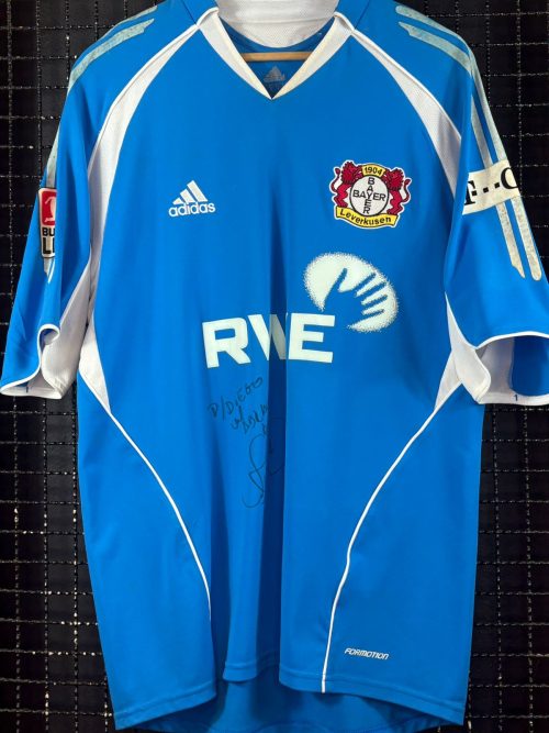Camisa Bayer Leverkusen Adidas 2005 Juan autografada