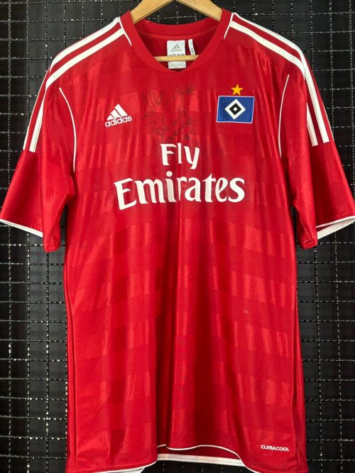 Camisa Hamburgo Adidas 2011 Paolo Guerrero autografada terceiro uniforme