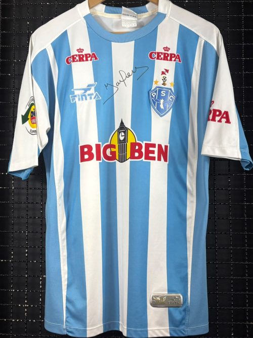 Camisa Paysandu Finta 2004 autografada Iarley