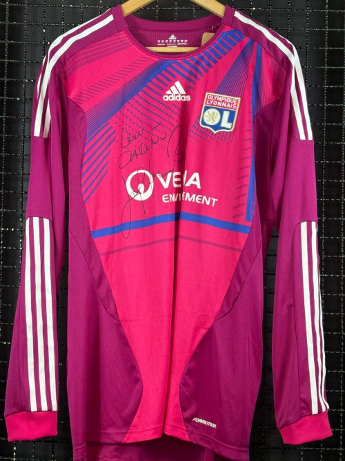Camisa Lyon Adidas 2011 Lisandro Lopez autografada mangas longas