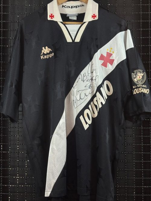 Camisa Vasco da Gama Kappa 1995 Evair autografada
