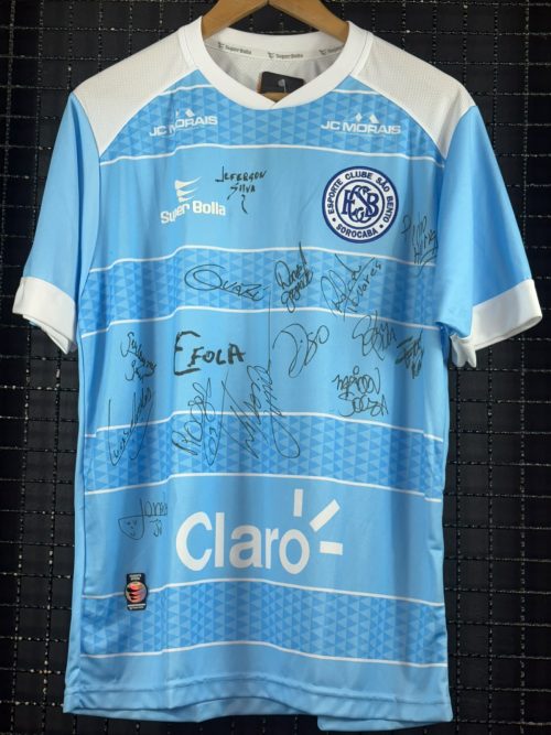Camisa São Bento – SP Super Bolla 2015 autografada elenco