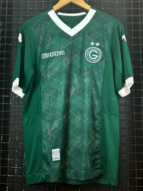 Camisa Goiás Kappa 2015 Bruno Henrique Autografada pelo elenco