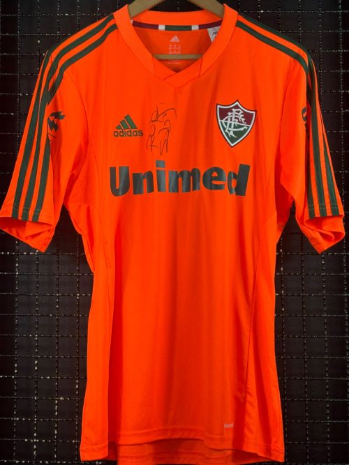 Camisa Fluminense Adidas 2014 Rafael Sóbis laranja autografada