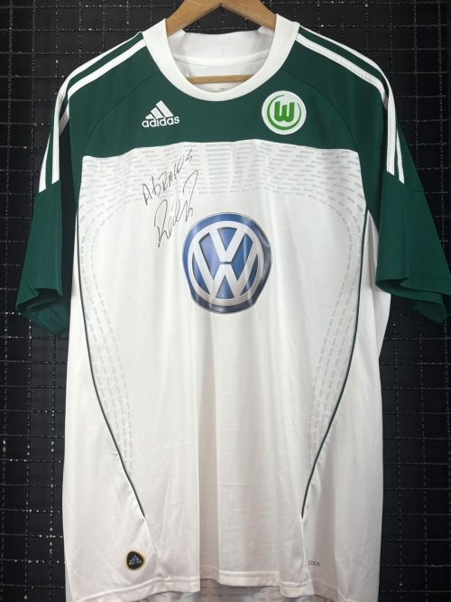 Camisa Wolfsburg Adidas 2010 Réver autografada
